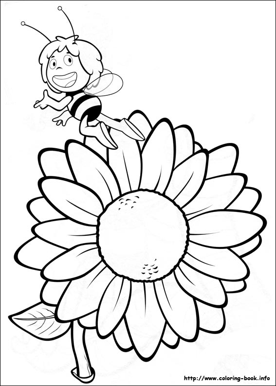 Plansa de colorat cu Albina 85 136